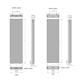 Flat V-line T22 - rysunek techniczny